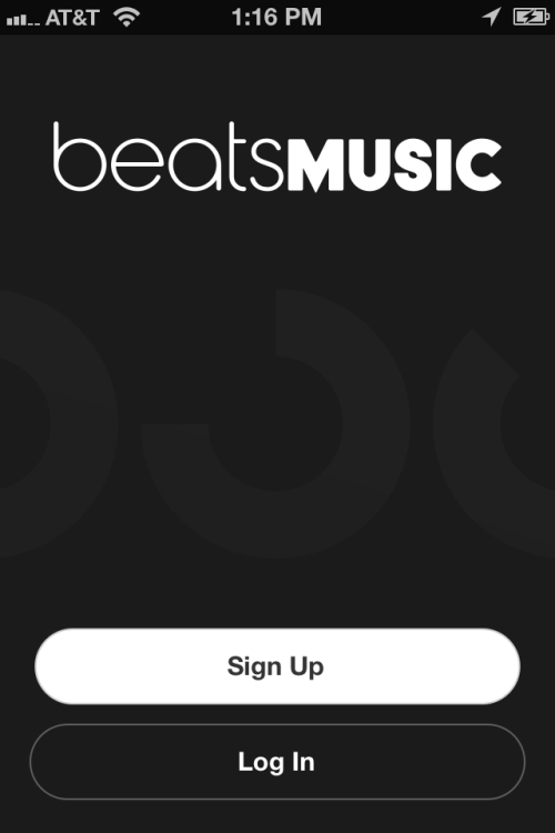Beats Music Sign Up